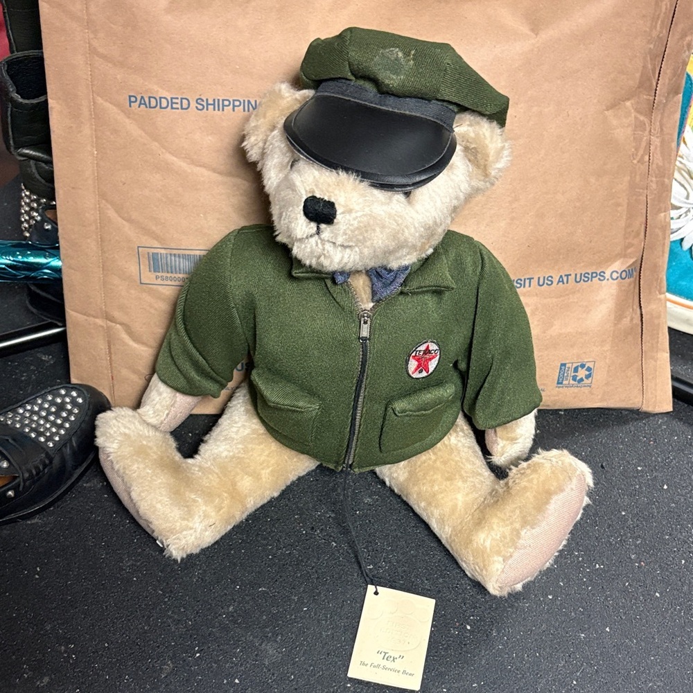 Boyds Bear Tex Green Jacket Teddy Bear
